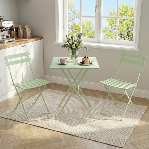 Collapsible metal bistro set - collapsible,
