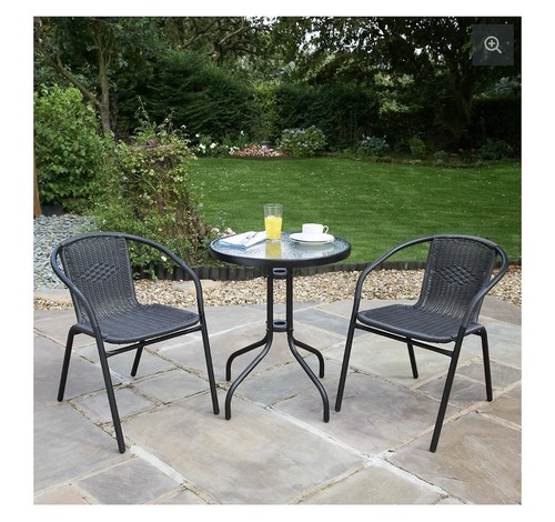 Bali black rattan effect - black,