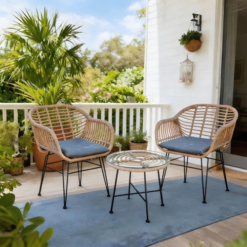 Wicker bistro set seater - bistro,
