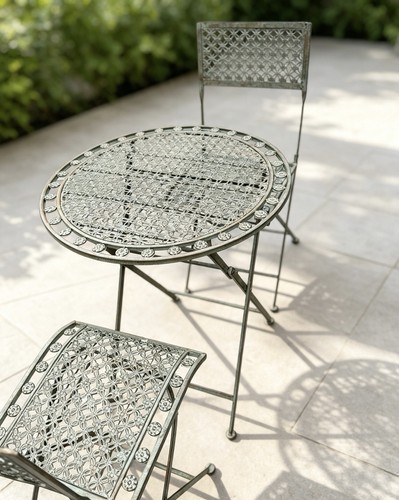 Verdigris metal bistro set - verdigris,