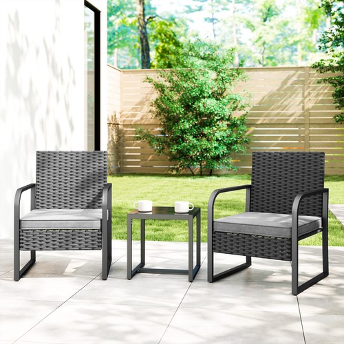 Rattan garden bistro set 3 - bistro, set,