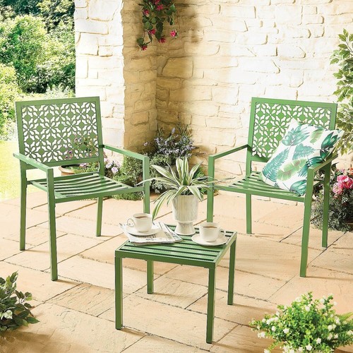 3pc forest green garden table - forest,