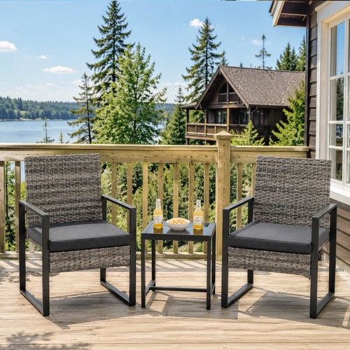 3piece rattan bistro set - 3piece,