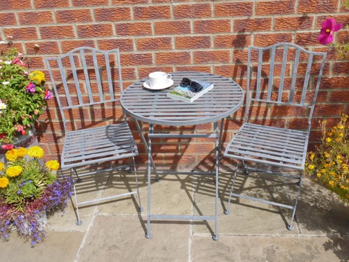 Grey metal french cafe style - french,