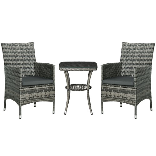 Outsunny rattan bistro set - outsunny,