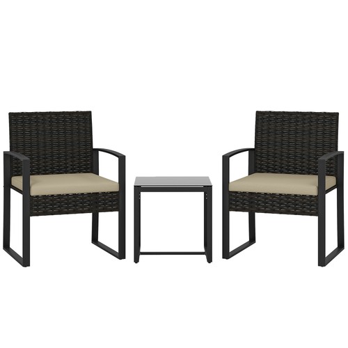 Outsunny rattan bistro set - rattan,