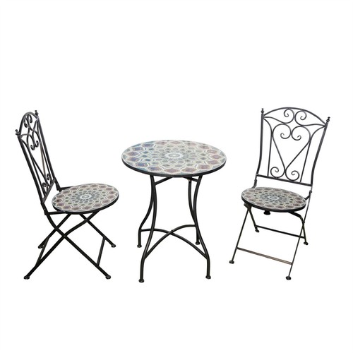 Bistro set mosaic - set, folding