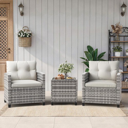 3pcs rattan bistro - 3pcs, set,garden