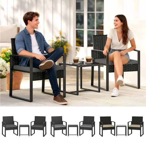 Piece rattan bistro set - 3,