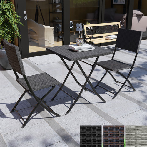 Piece rattan bistro dining - 3,