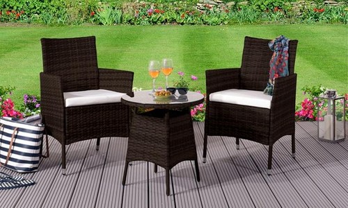 3pc rattan bistro set - 3pc,