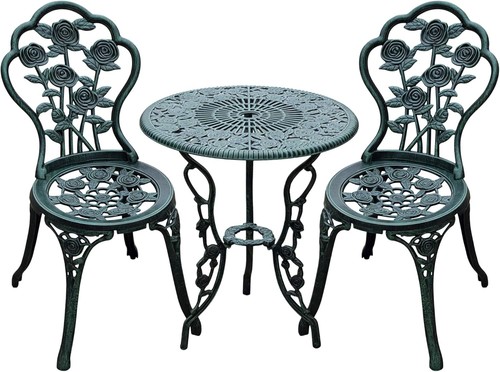 Bistro set garden metal table - set,