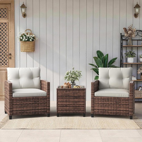 3piece rattan garden furniture - 3piece,