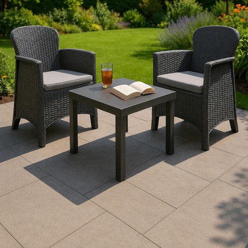 3pc rattan bistro set outdoor - 3pc,