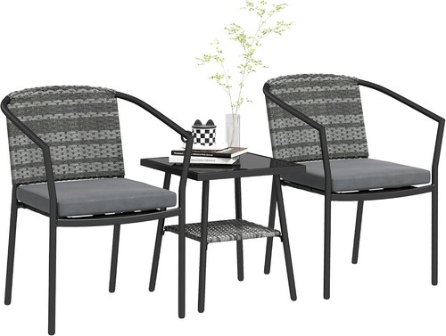 Bistro set garden rattan - bistro, 2